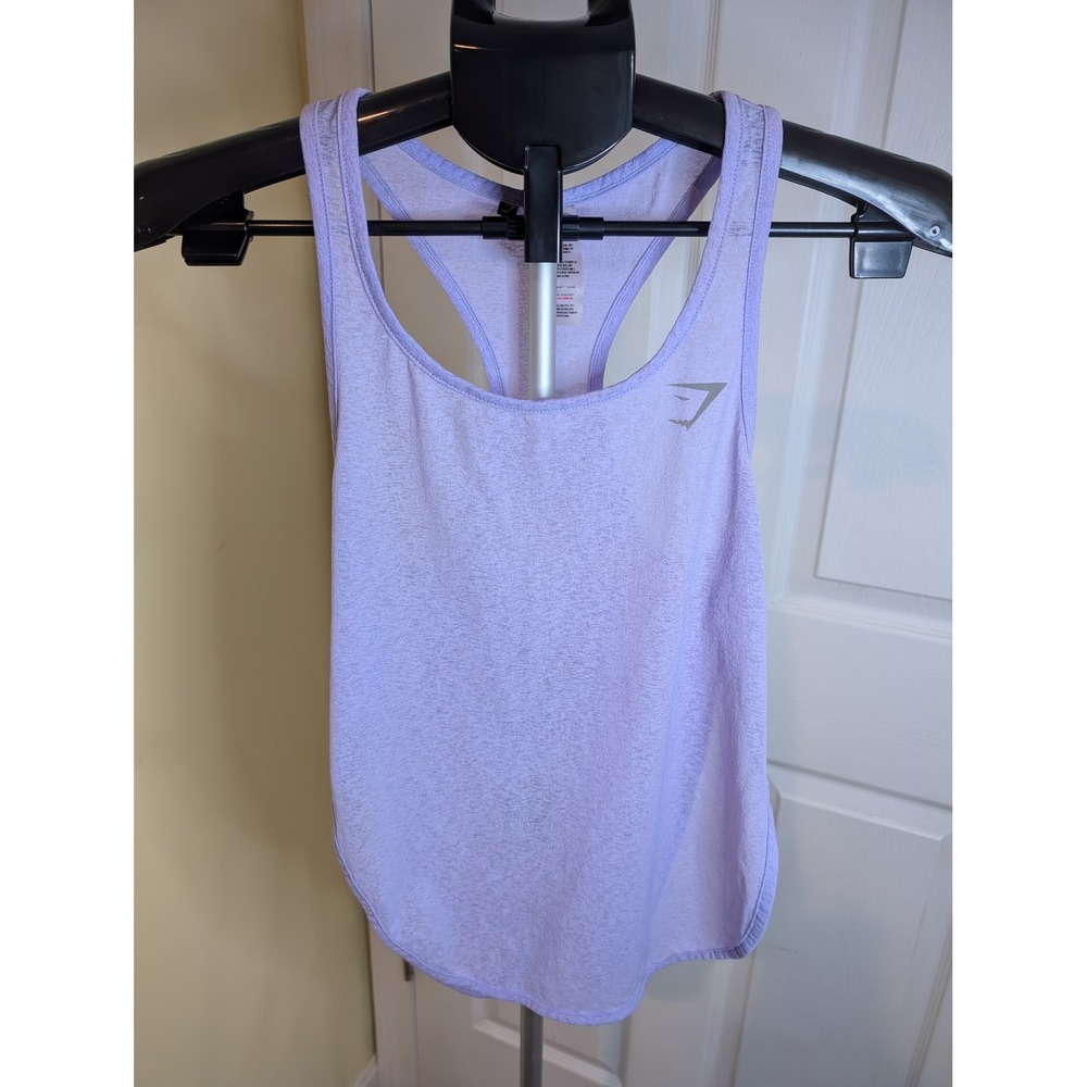 Gymshark Breeze Vest Women Tank Top‎ Small Purple Racerback Marl Sleeveless